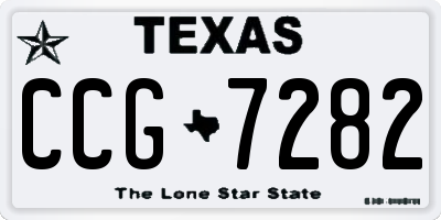 TX license plate CCG7282
