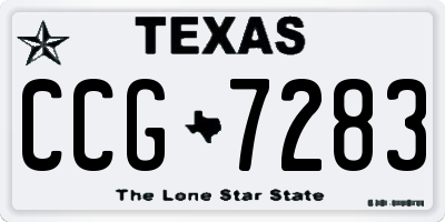 TX license plate CCG7283