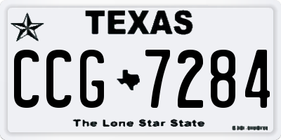 TX license plate CCG7284