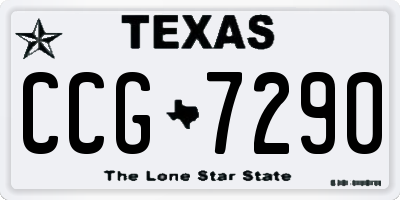 TX license plate CCG7290