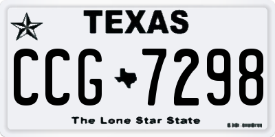 TX license plate CCG7298