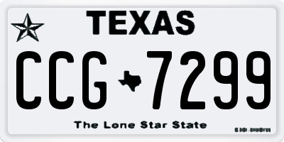 TX license plate CCG7299