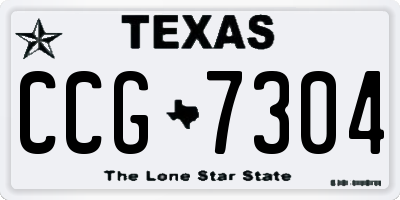 TX license plate CCG7304