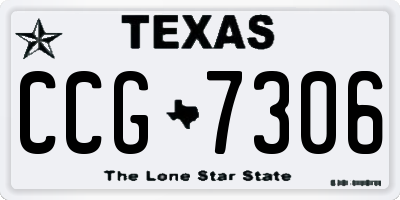 TX license plate CCG7306