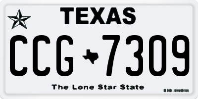 TX license plate CCG7309
