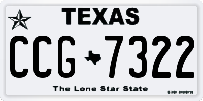 TX license plate CCG7322