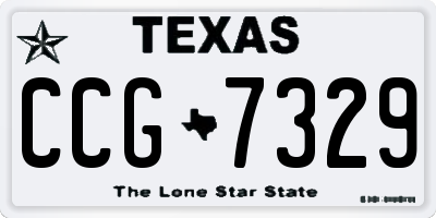 TX license plate CCG7329