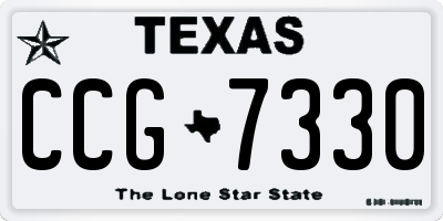 TX license plate CCG7330