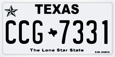 TX license plate CCG7331