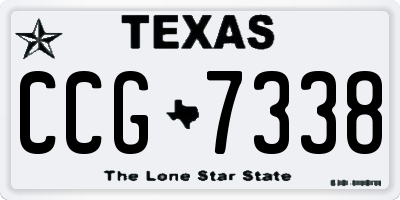 TX license plate CCG7338