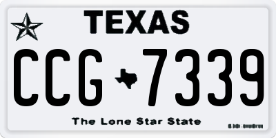 TX license plate CCG7339