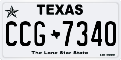 TX license plate CCG7340