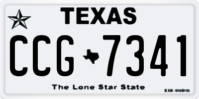 TX license plate CCG7341