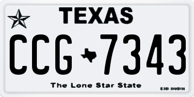 TX license plate CCG7343