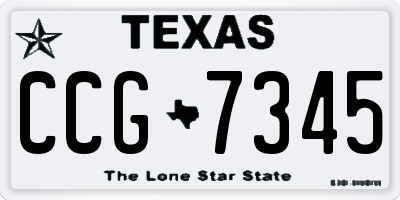 TX license plate CCG7345