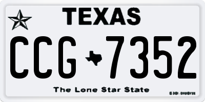 TX license plate CCG7352