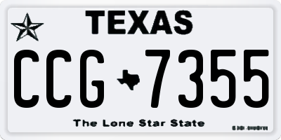 TX license plate CCG7355