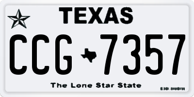 TX license plate CCG7357