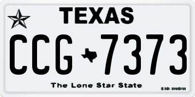 TX license plate CCG7373