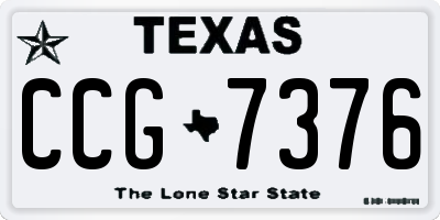 TX license plate CCG7376