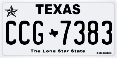 TX license plate CCG7383