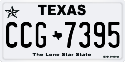 TX license plate CCG7395