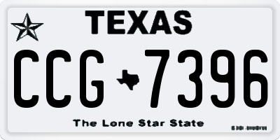 TX license plate CCG7396