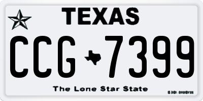 TX license plate CCG7399