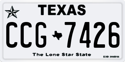 TX license plate CCG7426
