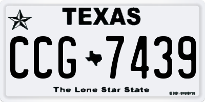 TX license plate CCG7439
