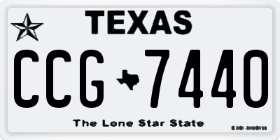TX license plate CCG7440