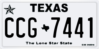 TX license plate CCG7441