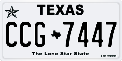 TX license plate CCG7447