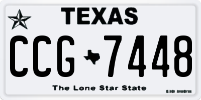 TX license plate CCG7448