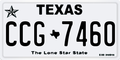 TX license plate CCG7460