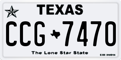 TX license plate CCG7470