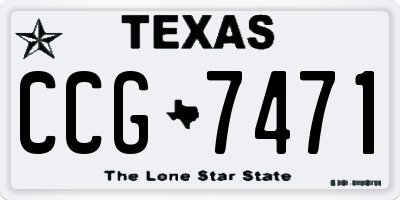 TX license plate CCG7471