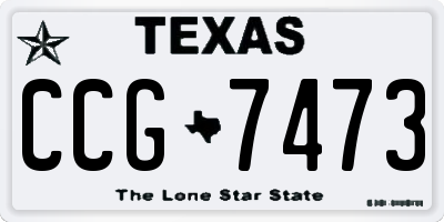 TX license plate CCG7473
