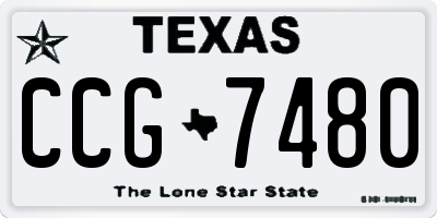 TX license plate CCG7480