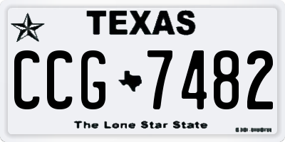 TX license plate CCG7482