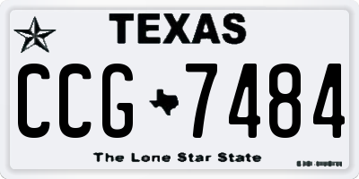 TX license plate CCG7484
