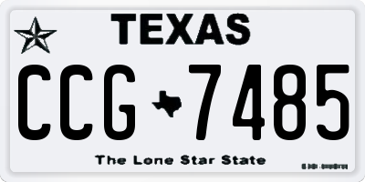 TX license plate CCG7485