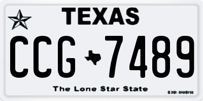 TX license plate CCG7489