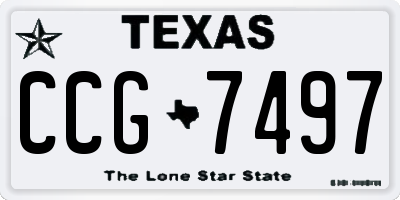 TX license plate CCG7497