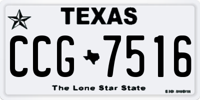 TX license plate CCG7516