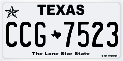 TX license plate CCG7523