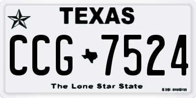 TX license plate CCG7524