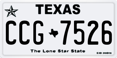 TX license plate CCG7526