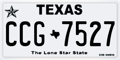 TX license plate CCG7527