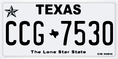 TX license plate CCG7530